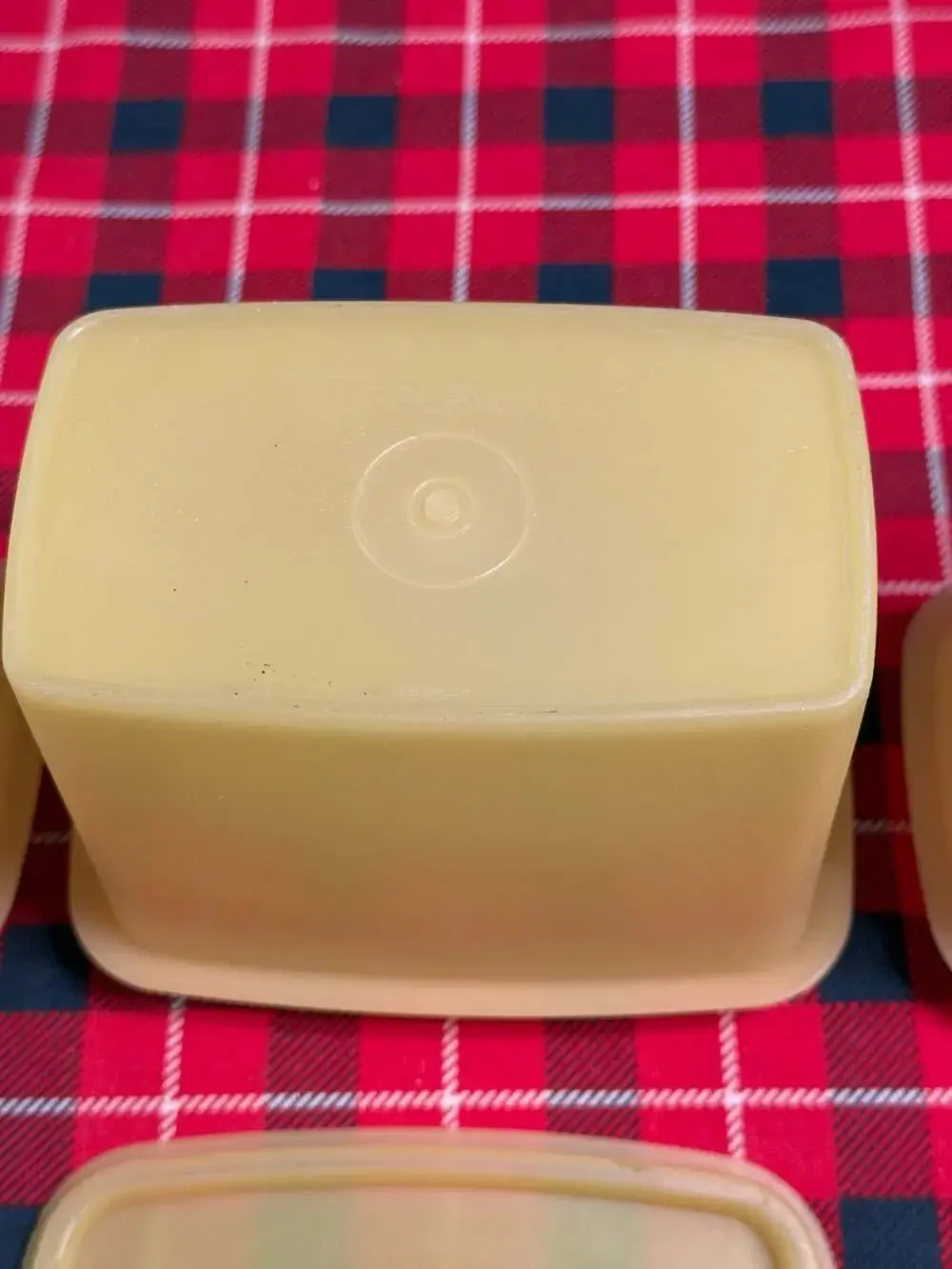 Vintage Tupperware Yellow Rectangular Storage Containers Set of 3